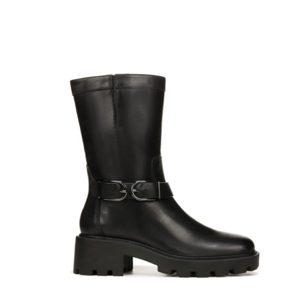 Franco Sarto Women's Elle Boot In Black Leather - Picture 6 of 8